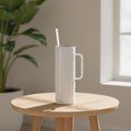 20oz. Sublimatable Hoggdle Skinny Tumbler W/ Sliding Lid & Straw