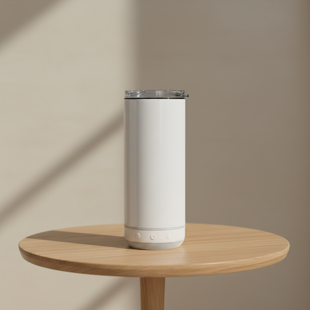 4 in 1 Sublimatable Speaker Can Cooler - Black Speaker
