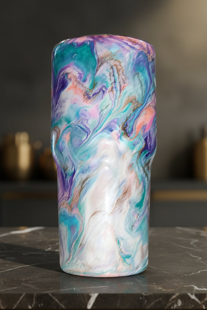 20oz Teal and Pink Tumbler